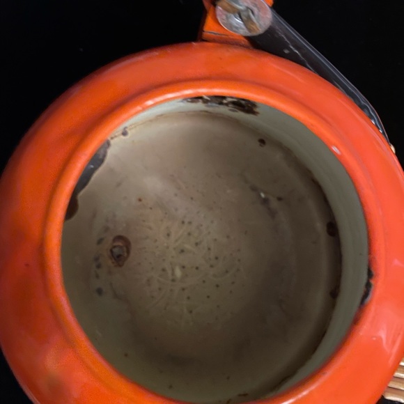 Orange Fall teapot decor. Fall Halloween Thanksgiving Autumn - Picture 8 of 10